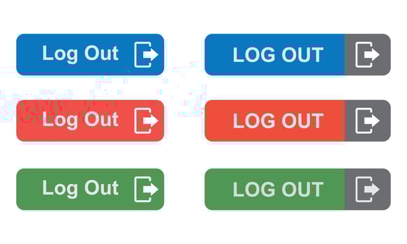 log out button vector. log out button vector illustration