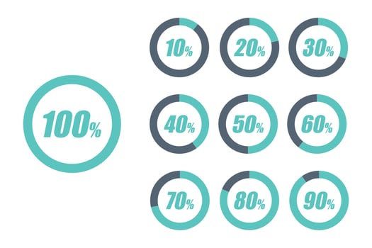 progress circle bar icon . loading icon vector illustration