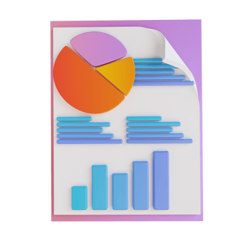 3D illustration colorful data management png