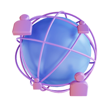 3D illustration colorful global business png