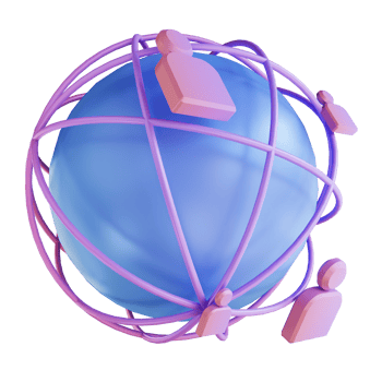 3D illustration colorful global business png