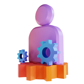 3D illustration colorful head of management png
