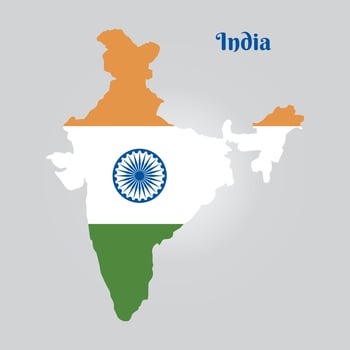 Vector Map Of India Illustration