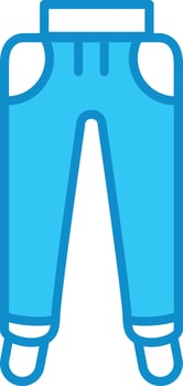 Tracksuit Line Filled Blue vector