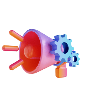3D illustration colorful management promotion png