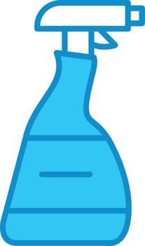 Cleaning Spray Line Filled Blue vector