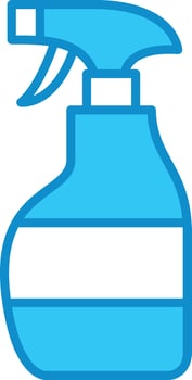 Cleaning Spray Line Filled Blue vector