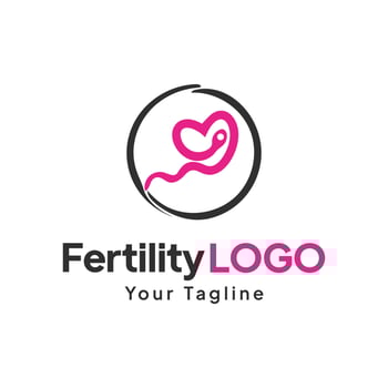 Fertility abstract vector logo illustration, concept for clinic template logo.