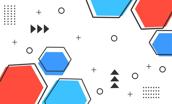 Abstract background geometric hexagon colorful vector
