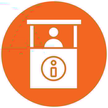 Information Kiosk Icon Style vector