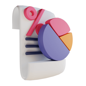 3D illustration statistics suitable for business and finance png