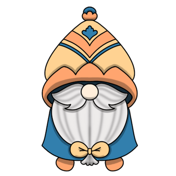 Cute colorful Gnome png