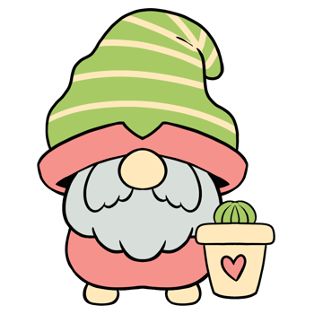Cute colorful Gnome png