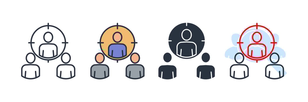candidate icon logo vector illustration. Human resource symbol template for graphic and web design collection