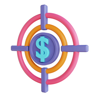 3D illustration target suitable for business and finance png