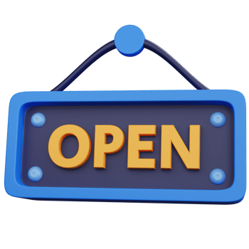 3d rendering open blue board isolated png