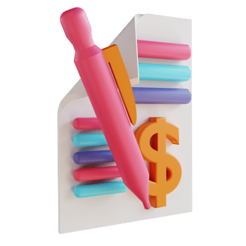 3D illustration budgeting suitable for business and finance png
