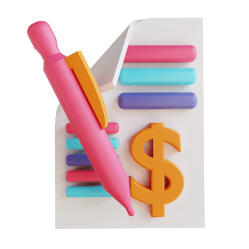 3D illustration budgeting suitable for business and finance png