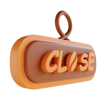 3D illustration coffee shop close png