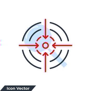 target icon logo vector illustration. Goal symbol template for graphic and web design collection