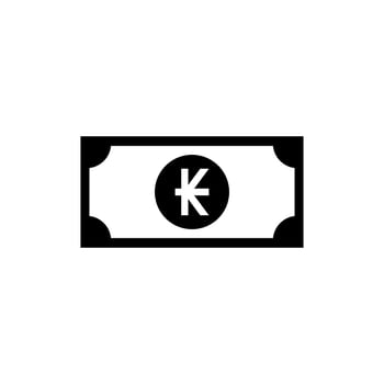 Laos Currency Icon Symbol, LAK, Kip Money Paper. Vector Illustration