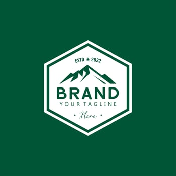 simple mountain logo, vector illustration template, suitable for all colors