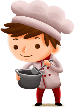 Cute children character chef png