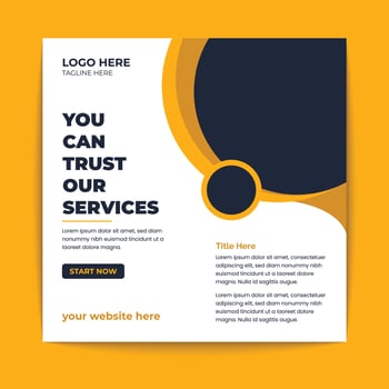 Digital marketing social media post web banner template vector