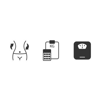 BMI - Body mass index fot health life icons set . BMI - Body mass index fot health life pack symbol vector elements for infographic web