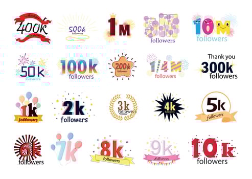 Collection of Congratulations with Round Number vector