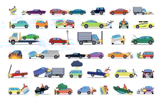 Car Crashes Illustrations vector