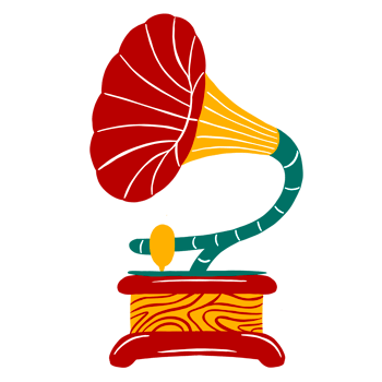Vintage Gramophone Illustration png