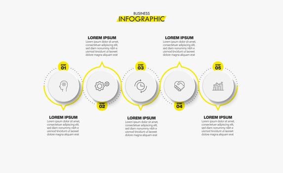 Presentation business infographic template vector