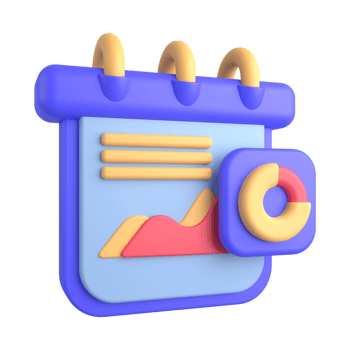 3d illustration of notes png