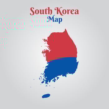 Vector Map Of South Korea Illustration