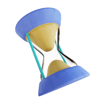 3D illustration of hourglass png