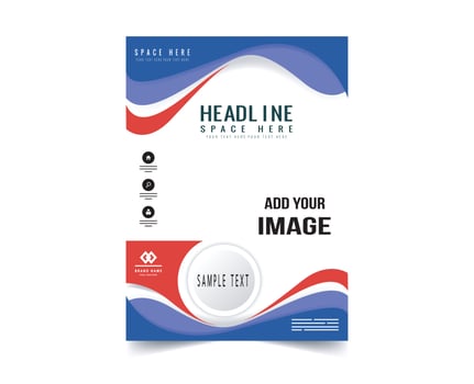 Vector Flyer design. Business brochure template. Annual report cover. Booklet for education, advertisement, presentation, magazine page.