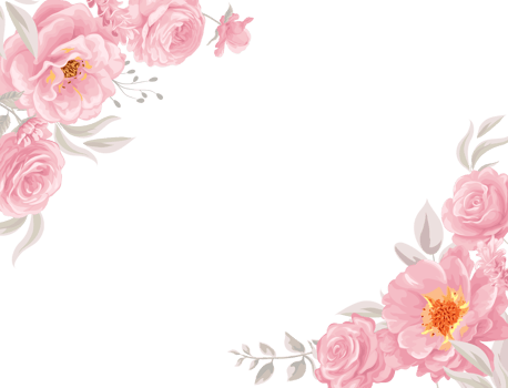 Rose Flower and botanical leaf digital painted png