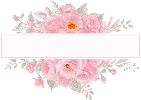 Rose Flower and botanical leaf digital painted png