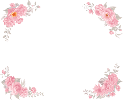 Rose Flower and botanical leaf digital painted png