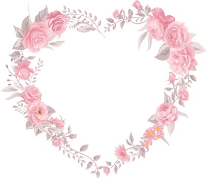 Rose Flower and botanical leaf digital painted png