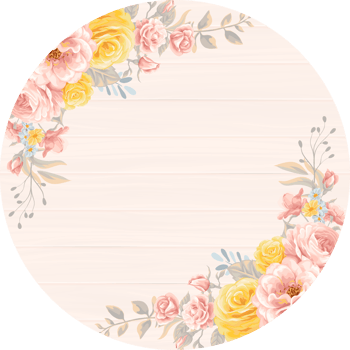 Rose Flower and botanical leaf digital painted png