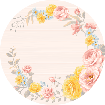 Rose Flower and botanical leaf digital painted png