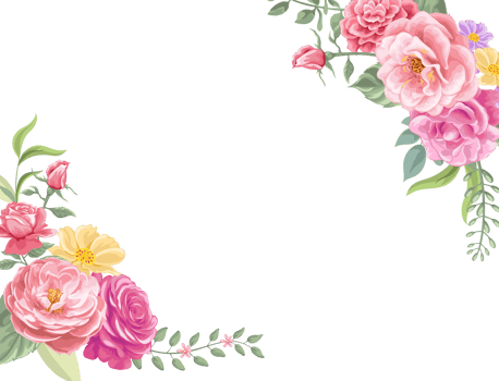 Rose Flower and botanical leaf digital painted png