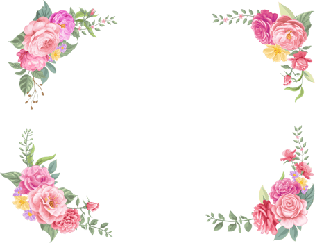 Rose Flower and botanical leaf digital painted png