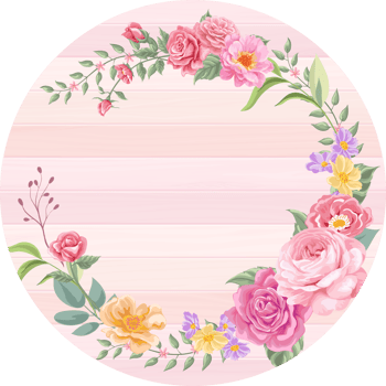 Rose Flower and botanical leaf digital painted png