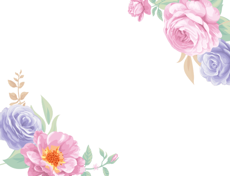 Rose Flower and botanical leaf digital painted png