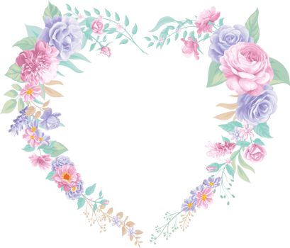 Rose Flower and botanical leaf digital painted png