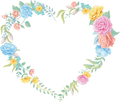Rose Flower and botanical leaf digital painted png