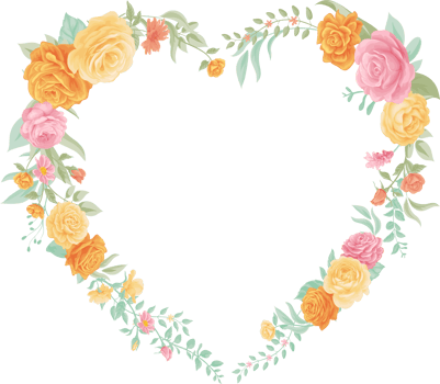 Rose Flower and botanical leaf digital painted png